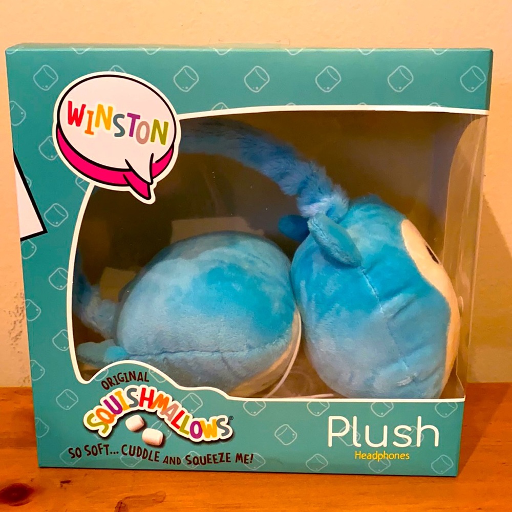 Squishmallows plush penguin Winston headphones aux-in new in box
